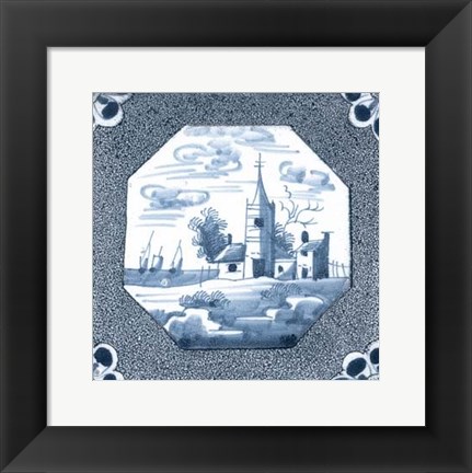 Framed Delft Tile II Print
