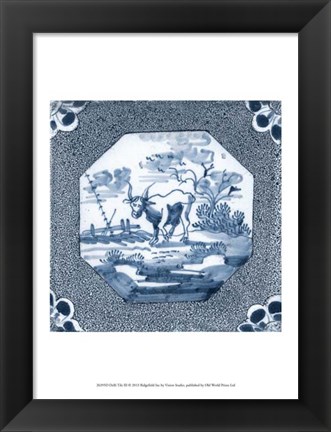 Framed Delft Tile III Print