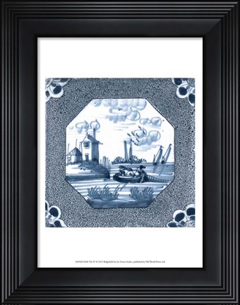 Framed Delft Tile IV Print