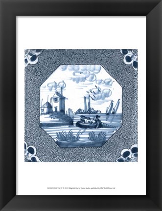 Framed Delft Tile IV Print