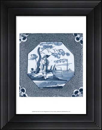 Framed Delft Tile VI Print