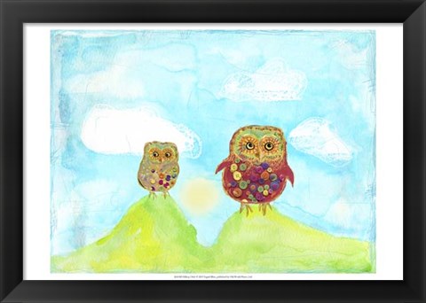 Framed Hilltop Owls Print