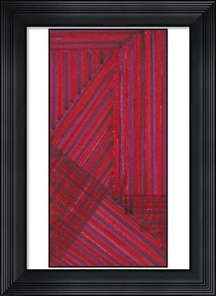 Framed Line Study Red Print