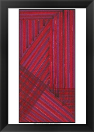 Framed Line Study Red Print