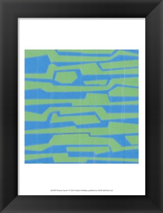 Framed Modern Circuit V Print