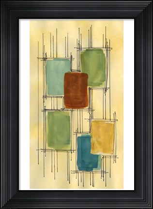 Framed City Windows I Print