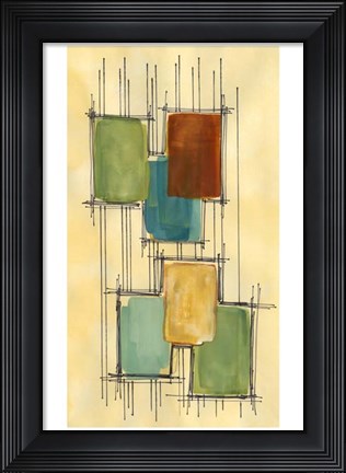 Framed City Windows II Print