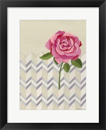 Framed Rosa Ruby I Print