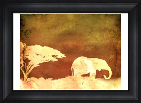 Framed Safari Sunrise I Print