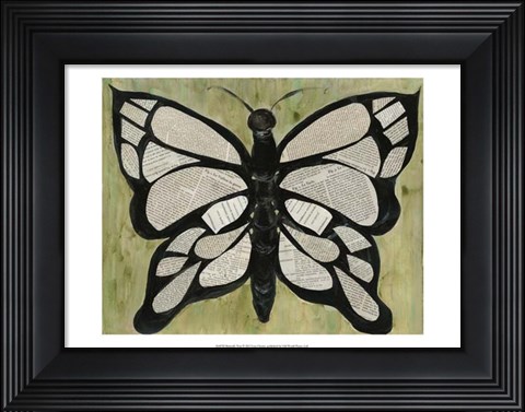 Framed Butterfly Text Print