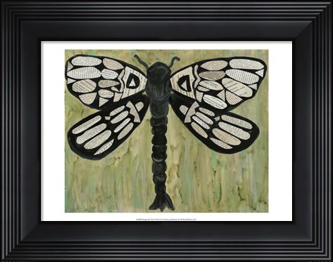 Framed Dragonfly Text Print