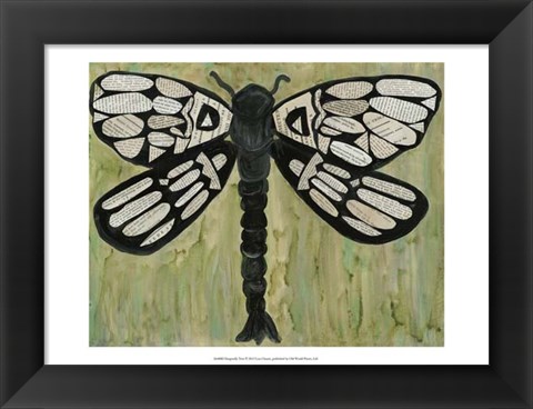 Framed Dragonfly Text Print