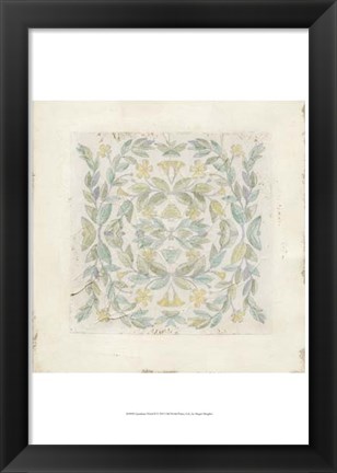 Framed Quadrant Floral II Print