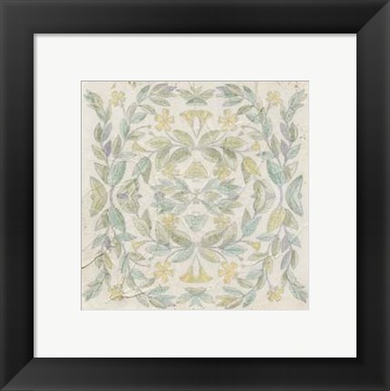 Framed Quadrant Floral II Print