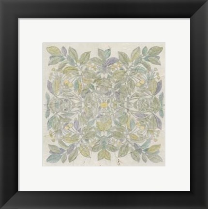 Framed Quadrant Floral III Print