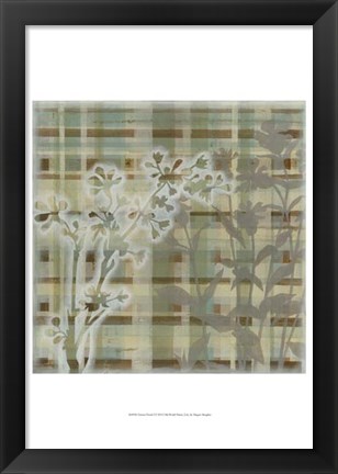 Framed Tartan Floral I Print