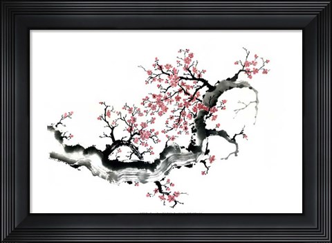 Framed Plum Blossom Branch III Print