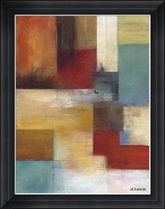 Framed Abstract Blue Print