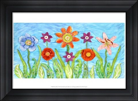 Framed Flower Play I Print