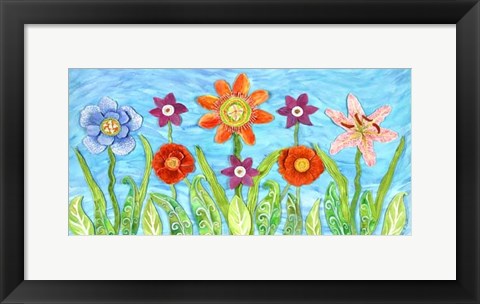 Framed Flower Play I Print