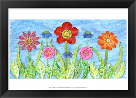 Framed Flower Play II Print