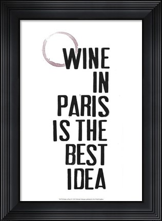 Framed Drinks in Paris II Print