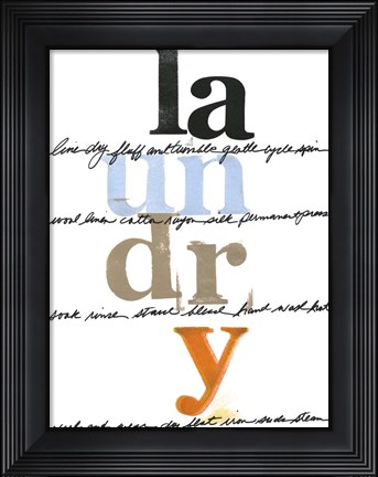 Framed Laundry Lines I Print