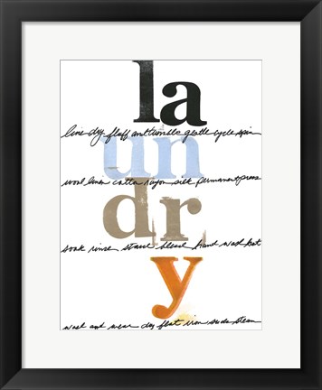 Framed Laundry Lines I Print