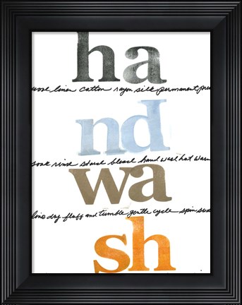Framed Laundry Lines III Print