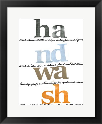 Framed Laundry Lines III Print