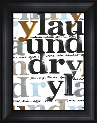 Framed Laundry Lines IV Print