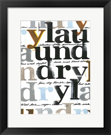 Framed Laundry Lines IV Print