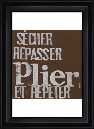 Framed French Laundry I Print