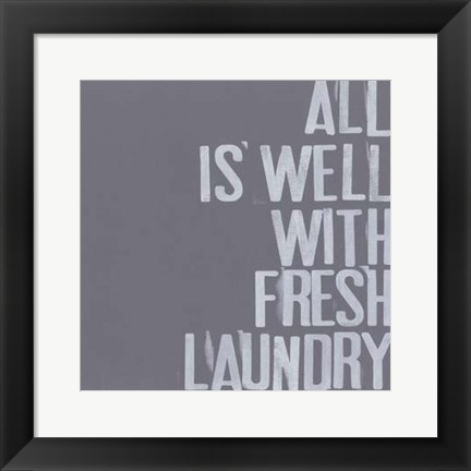 Framed Fresh Laundry I Print