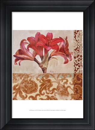 Framed Portrait of a Lily Print