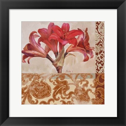 Framed Portrait of a Lily Print