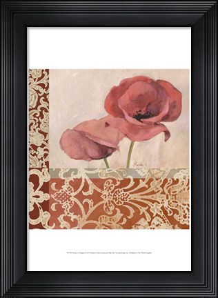 Framed Portrait of Poppies Print