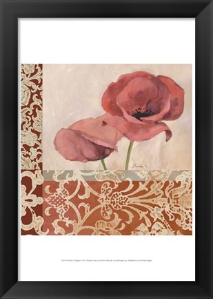 Framed Portrait of Poppies Print