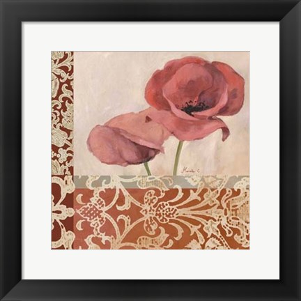 Framed Portrait of Poppies Print