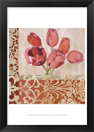 Framed Portrait of Tulips Print