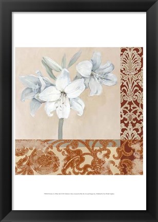 Framed Portrait of a White Lily Print