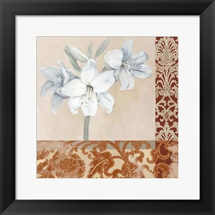 Framed Portrait of a White Lily Print