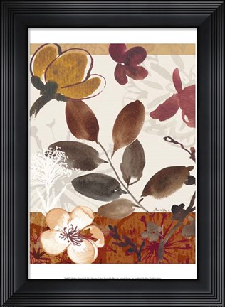 Framed Modern Flowers I Print