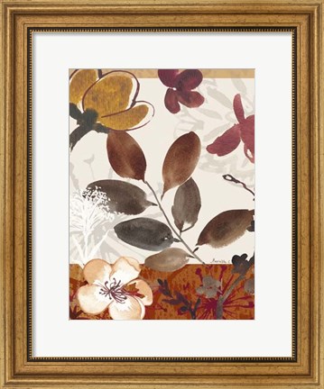 Framed Modern Flowers I Print
