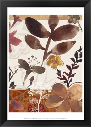 Framed Modern Flowers II Print