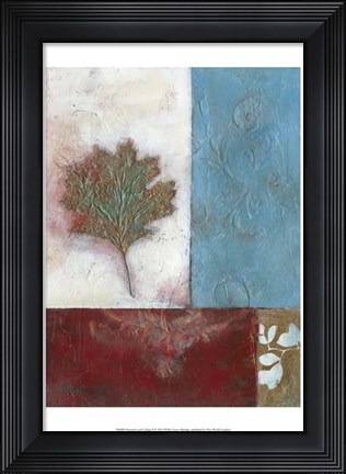 Framed Painterly Leaf Collage II Print