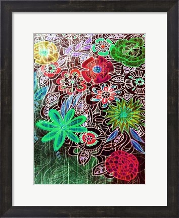 Framed Flower Drift II Print