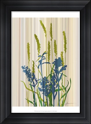 Framed Strip Garden I Print