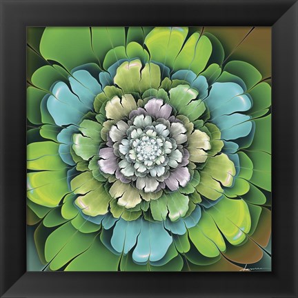 Framed Fractal Blooms I Print