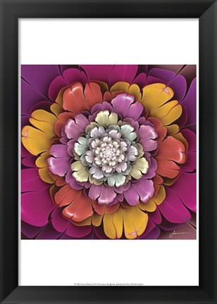 Framed Fractal Blooms II Print
